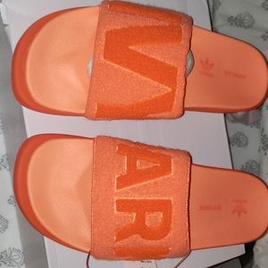 Ivy park x adidas Orange slides unisex Womens 12